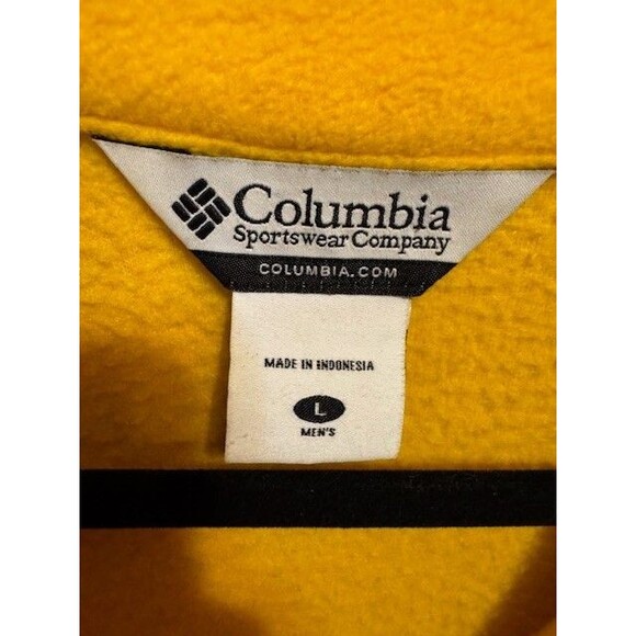 Mens LRG West Virginia University Full-Zip Fleece Jacket Columbia GOLD‎ YELLOW - Picture 4 of 11